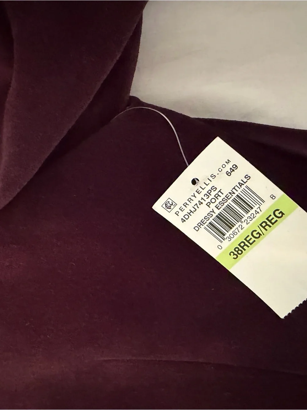 Perry Ellis Men's Velvet Blazer in Deep Wine